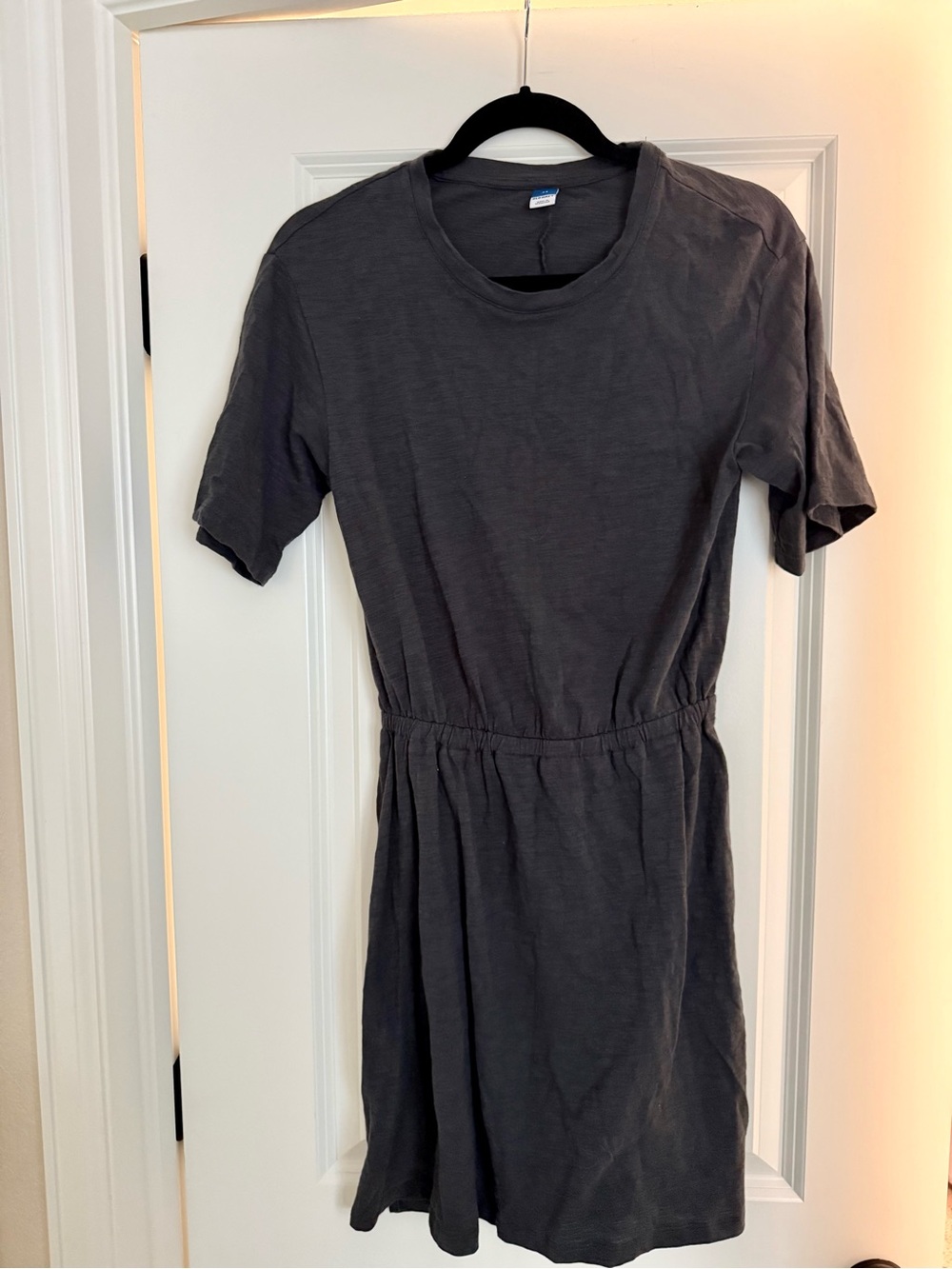 Old Navy Charcoal Short-Sleeve Elastic-Waist Dress